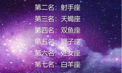 十二星座的排名顺序表-十二星座的排名全部